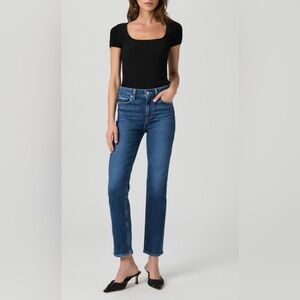 PAIGE Blue Cindy Crop Denim Jeans